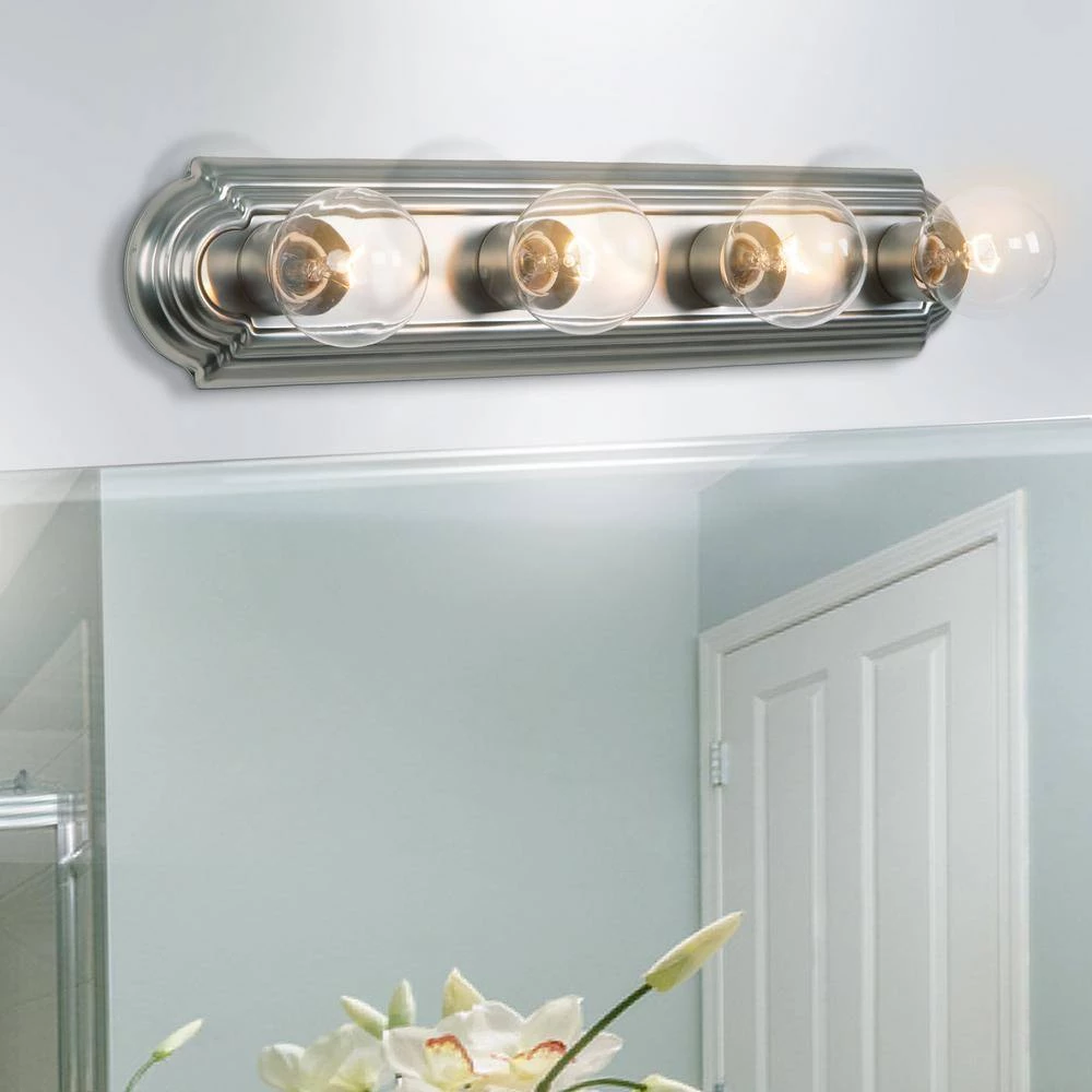 Outlet 👍 Vanity Lighting Family 4-Light Satin Nickel Bathroom Vanity Light by Yosemite Home Decor 🎁 7 Outlet 👍 Vanity Lighting Family 4-Light Satin Nickel Bathroom Vanity Light by Yosemite Home Decor 🎁 - Image 5