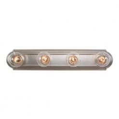 Outlet 👍 Vanity Lighting Family 4-Light Satin Nickel Bathroom Vanity Light by Yosemite Home Decor 🎁