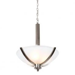Best reviews of 🥰 Alta Peak 3-Light Satin Steel Bowl Pendant with Acid Wash Glass Shade by Yosemite Home Decor ⌛ -NICOR Sales Store satin steel yosemite home decor chandeliers 107 3b 16awss 1f 1000