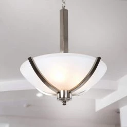 Best reviews of 🥰 Alta Peak 3-Light Satin Steel Bowl Pendant with Acid Wash Glass Shade by Yosemite Home Decor ⌛ -NICOR Sales Store satin steel yosemite home decor chandeliers 107 3b 16awss 31 1000