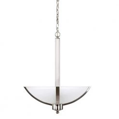 Best reviews of 🥰 Alta Peak 3-Light Satin Steel Bowl Pendant with Acid Wash Glass Shade by Yosemite Home Decor ⌛