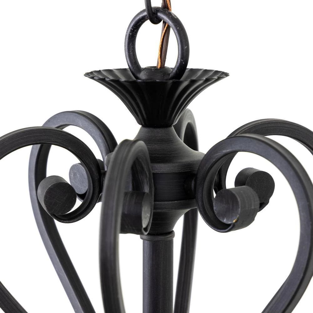 Promo ✨ Florence Collection 6-Light Sierra Slate Chandelier with Champagne Glass Shade by Yosemite Home Decor ⌛ 8 Promo ✨ Florence Collection 6-Light Sierra Slate Chandelier with Champagne Glass Shade by Yosemite Home Decor ⌛ - Image 7