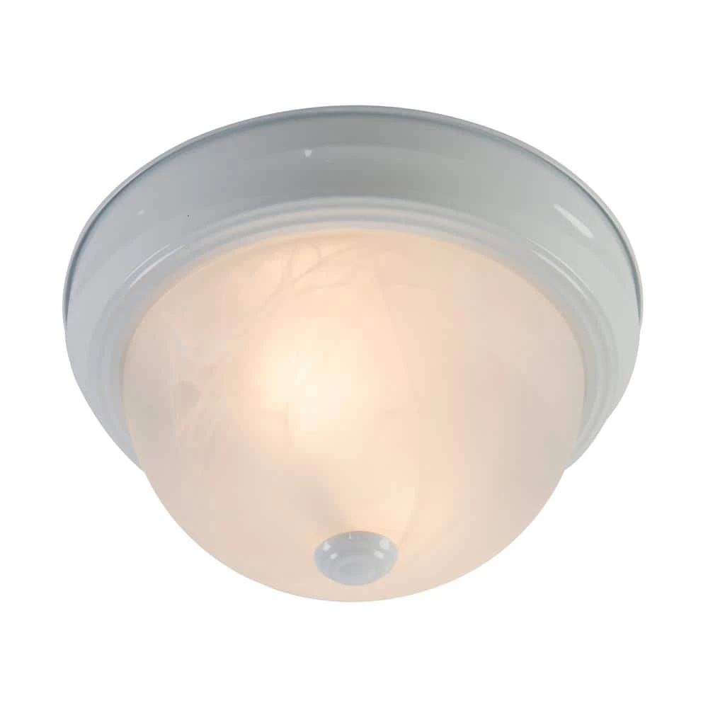 Discount ๐งจ Lighting Series 11 in. 2-Light Stainless Steel White Flush Mount by Yosemite Home Decor ๐คฉ 2 Discount ๐งจ Lighting Series 11 in. 2-Light Stainless Steel White Flush Mount by Yosemite Home Decor ๐คฉ