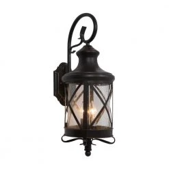 Promo ❤️ 3-Light Steel Bronze Outdoor Wall Lantern Sconce by Yosemite Home Decor ❤️
