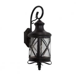 Promo ❤️ 3-Light Steel Bronze Outdoor Wall Lantern Sconce by Yosemite Home Decor ❤️ -NICOR Sales Store steel yosemite home decor outdoor sconces 5364orb m c3 1000