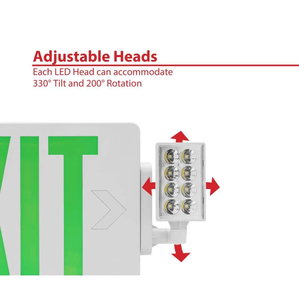 Outlet 🌟 ECL2 Series Slim LED Emergency Exit Sign Combo, Green Lettering by NICOR 😍 5 Outlet 🌟 ECL2 Series Slim LED Emergency Exit Sign Combo, Green Lettering by NICOR 😍 - Image 3