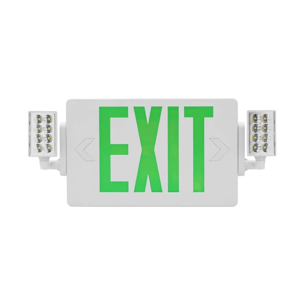 Outlet 🌟 ECL2 Series Slim LED Emergency Exit Sign Combo, Green Lettering by NICOR 😍 3 Outlet 🌟 ECL2 Series Slim LED Emergency Exit Sign Combo, Green Lettering by NICOR 😍