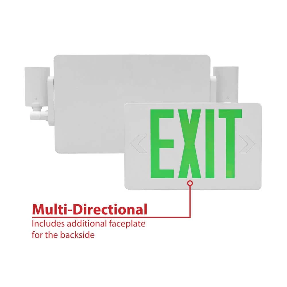 Outlet 🌟 ECL2 Series Slim LED Emergency Exit Sign Combo, Green Lettering by NICOR 😍 9 Outlet 🌟 ECL2 Series Slim LED Emergency Exit Sign Combo, Green Lettering by NICOR 😍 - Image 7