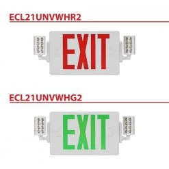 Outlet 🌟 ECL2 Series Slim LED Emergency Exit Sign Combo, Green Lettering by NICOR 😍 21 Outlet 🌟 ECL2 Series Slim LED Emergency Exit Sign Combo, Green Lettering by NICOR 😍 -NICOR Sales Store white green lettering nicor emergency exit lights ecl21unvwhg2 c3 1000