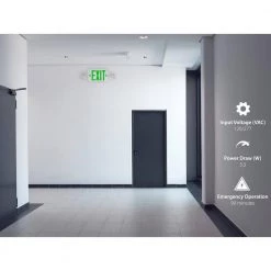 Best deal 🧨 ECL3 Self-Diagnostic 25-Watt Equivalent 120-Volt Integrated LED Emergency Exit Sign, Green Lettering, Remote Capable by NICOR 🎁 -NICOR Sales Store white nicor emergency exit lights ecl310unvwhg2rsd 1f 1000