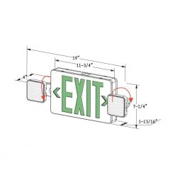 Best deal 🧨 ECL3 Self-Diagnostic 25-Watt Equivalent 120-Volt Integrated LED Emergency Exit Sign, Green Lettering, Remote Capable by NICOR 🎁 -NICOR Sales Store white nicor emergency exit lights ecl310unvwhg2rsd 76 1000