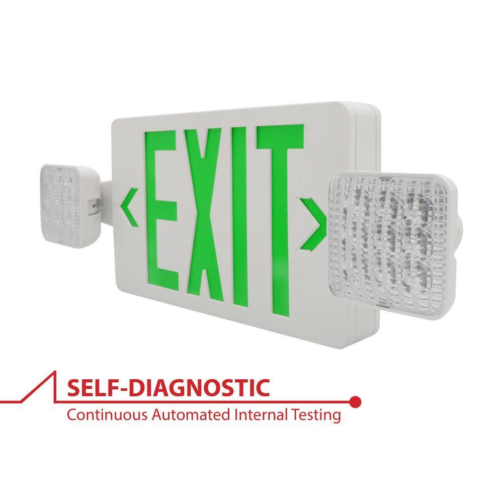 Budget ๐ ECL3 Self-Diagnostic 25-Watt Equivalent 120-Volt Integrated LED Emergency Exit Sign, Green Lettering by NICOR ๐ 4 Budget ๐ ECL3 Self-Diagnostic 25-Watt Equivalent 120-Volt Integrated LED Emergency Exit Sign, Green Lettering by NICOR ๐ - Image 2