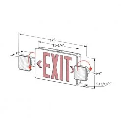 Cheapest 👏 ECL3 Self-Diagnostic 25-Watt Equivalent 120-Volt Integrated LED Emergency Exit Sign, Red Lettering, Remote Capable by NICOR 🎁 -NICOR Sales Store white nicor emergency exit lights ecl310unvwhr2rsd 76 1000