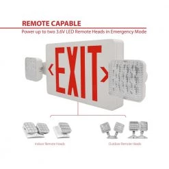 Cheapest 👏 ECL3 Self-Diagnostic 25-Watt Equivalent 120-Volt Integrated LED Emergency Exit Sign, Red Lettering, Remote Capable by NICOR 🎁 -NICOR Sales Store white nicor emergency exit lights ecl310unvwhr2rsd e1 1000