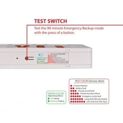 Best Sale 🔥 ECL3 Self-Diagnostic 25-Watt Equivalent 120-Volt Integrated LED Emergency Exit Sign, Red Lettering by NICOR 🌟 -NICOR Sales Store white nicor emergency exit lights ecl310unvwhr2sd a0 1000