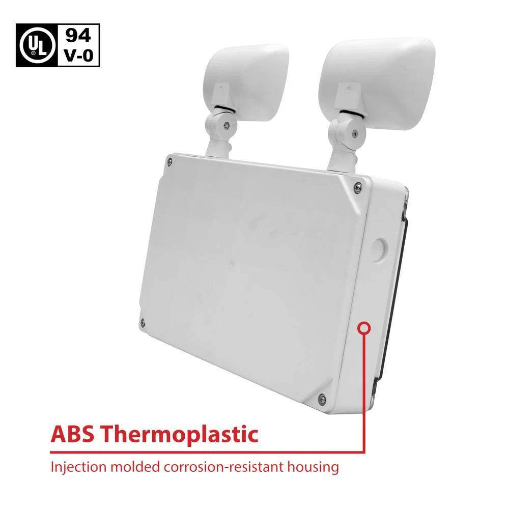 Cheap ๐ ECL5 Series 25-Watt Equivalent Integrated LED Outdoor White Exit Sign with Adjustable Light Heads, Green Lettering by NICOR ๐ 6 Cheap ๐ ECL5 Series 25-Watt Equivalent Integrated LED Outdoor White Exit Sign with Adjustable Light Heads, Green Lettering by NICOR ๐ - Image 4