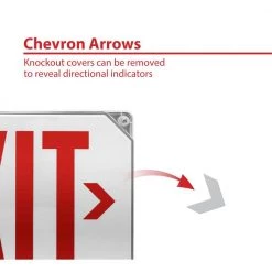 Brand new 🥰 ECL5 Series 25-Watt Equivalent Integrated LED Outdoor White Exit Sign with Adjustable Light Heads, Red Lettering by NICOR 😀 -NICOR Sales Store white nicor emergency exit lights ecl51unvwhr2 1d 1000