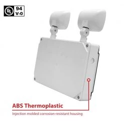 Brand new 🥰 ECL5 Series 25-Watt Equivalent Integrated LED Outdoor White Exit Sign with Adjustable Light Heads, Red Lettering by NICOR 😀 -NICOR Sales Store white nicor emergency exit lights ecl51unvwhr2 a0 1000