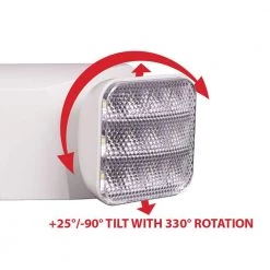 Promo ✔️ EML Series Low Profile Integrated LED White Adjustable Emergency Light with Remote Capability by NICOR 🧨 -NICOR Sales Store white nicor emergency exit lights eml310unvwhr 40 1000