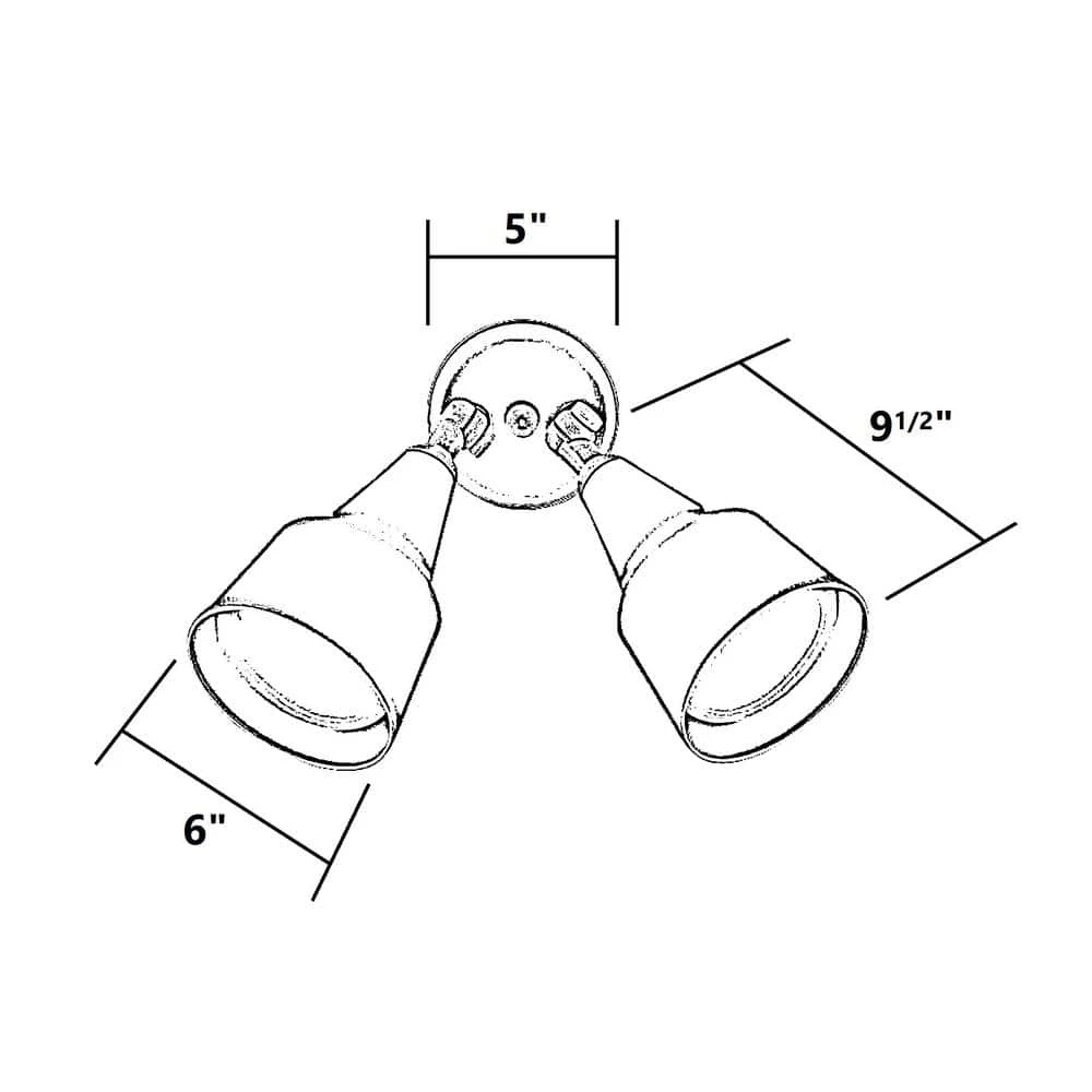 Discount 👏 Double Cone 150-Watt White 2-Light Outdoor Flood Light with Adjustable Heads by NICOR ⭐ 6 Discount 👏 Double Cone 150-Watt White 2-Light Outdoor Flood Light with Adjustable Heads by NICOR ⭐ - Image 4