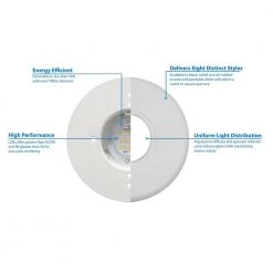 Cheapest 🧨 SureFit 9.6-Watt White Integrated LED Flush Mount with 2700K by NICOR 🧨 -NICOR Sales Store white nicor flush mount lights dlf 10 120 2k wh 4f 1000