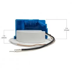 Cheapest 🧨 SureFit 9.6-Watt White Integrated LED Flush Mount with 2700K by NICOR 🧨 -NICOR Sales Store white nicor flush mount lights dlf 10 120 2k wh fa 1000