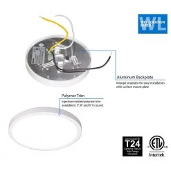 Cheapest 🥰 DSE5 5 in. Round White LED Flush Mount Ceiling Light, 3000K by NICOR ✨ -NICOR Sales Store white nicor flush mount lights dse521203krdwh 1d 1000