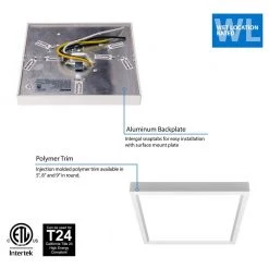 Discount 💯 DSE6 6 in. Square White LED Flush Mount Ceiling Light, 4000K by NICOR 🔔 -NICOR Sales Store white nicor flush mount lights dse621204ksqwh 1d 1000