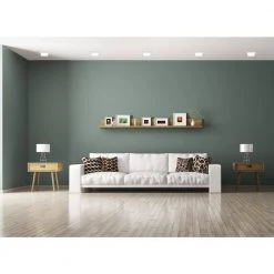 Discount 💯 DSE6 6 in. Square White LED Flush Mount Ceiling Light, 4000K by NICOR 🔔 -NICOR Sales Store white nicor flush mount lights dse621204ksqwh 31 1000