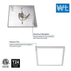 Hot Sale 👏 DSE9 Square 9 in. White LED Flush Mount Ceiling Light, 4000K by NICOR ❤️ -NICOR Sales Store white nicor flush mount lights dse921204ksqwh 1d 1000