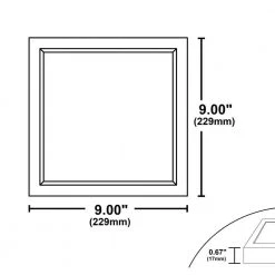 Hot Sale 👏 DSE9 Square 9 in. White LED Flush Mount Ceiling Light, 4000K by NICOR ❤️ -NICOR Sales Store white nicor flush mount lights dse921204ksqwh 44 1000