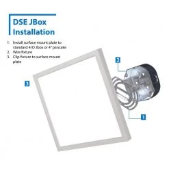 Hot Sale 👏 DSE9 Square 9 in. White LED Flush Mount Ceiling Light, 4000K by NICOR ❤️ -NICOR Sales Store white nicor flush mount lights dse921204ksqwh 77 1000