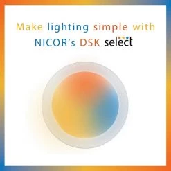 Brand new 🛒 DSK4 Round 4 in. Selectable Surface Mount Integrated LED Recessed Trim Kit by NICOR 🎁 -NICOR Sales Store white nicor flush mount lights dsk43120swh 44 1000