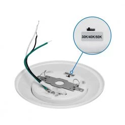 Brand new 🛒 DSK4 Round 4 in. Selectable Surface Mount Integrated LED Recessed Trim Kit by NICOR 🎁 -NICOR Sales Store white nicor flush mount lights dsk43120swh a0 1000