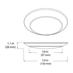 Brand new 🛒 DSK4 Round 4 in. Selectable Surface Mount Integrated LED Recessed Trim Kit by NICOR 🎁 -NICOR Sales Store white nicor flush mount lights dsk43120swh fa 1000