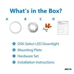 Best Pirce ⌛ DSK56 Selectable Series 5/6 in. Surface Mount Integrated LED Recessed Downlight by NICOR 🤩 -NICOR Sales Store white nicor flush mount lights dsk563120swh 1f 1000