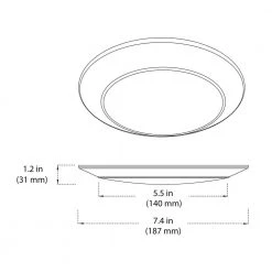 Best Pirce ⌛ DSK56 Selectable Series 5/6 in. Surface Mount Integrated LED Recessed Downlight by NICOR 🤩 -NICOR Sales Store white nicor flush mount lights dsk563120swh fa 1000