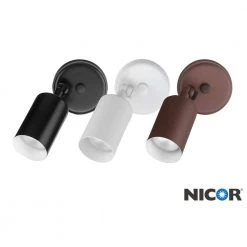 Best deal 🔔 Single Bullet 50-Watt White Outdoor Wall Lantern Sconce by NICOR ✨ -NICOR Sales Store white nicor outdoor sconces 11512 1f 1000