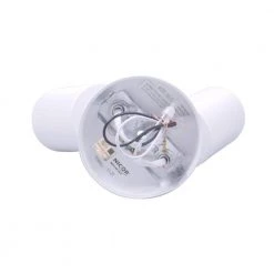 Deals 😉 Double Bullet 50-Watt 2-Light White Outdoor Wall Lantern Sconce by NICOR 🔥 -NICOR Sales Store white nicor outdoor sconces 11522 1d 1000