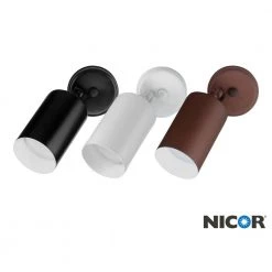 Cheap 🎉 Single Bullet 75-Watt White Outdoor Wall Lantern Sconce by NICOR ✨ -NICOR Sales Store white nicor outdoor sconces 11712 1f 1000