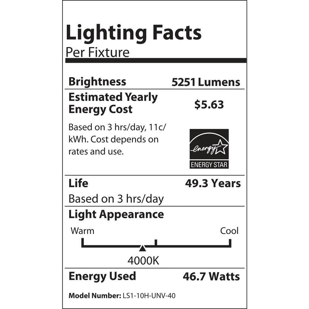 Flash Sale 🔥 LS1- 4 ft. High Output 425-Watt White Integrated LED Linear Strip Light in 4000K by NICOR 👍 11 Flash Sale 🔥 LS1- 4 ft. High Output 425-Watt White Integrated LED Linear Strip Light in 4000K by NICOR 👍 - Image 9