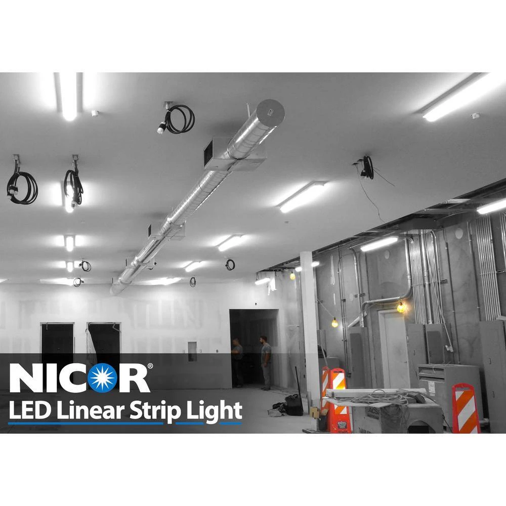 Flash Sale 🔥 LS1- 4 ft. High Output 425-Watt White Integrated LED Linear Strip Light in 4000K by NICOR 👍 4 Flash Sale 🔥 LS1- 4 ft. High Output 425-Watt White Integrated LED Linear Strip Light in 4000K by NICOR 👍 - Image 2