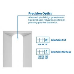 Budget 🧨 TAR Select 1 ft. x 4 ft. 250-Watt Equivalent Integrated LED White Troffer by NICOR ⌛ -NICOR Sales Store white nicor troffers tars114u 4f 1000