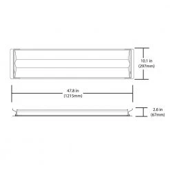 Budget 🧨 TAR Select 1 ft. x 4 ft. 250-Watt Equivalent Integrated LED White Troffer by NICOR ⌛ -NICOR Sales Store white nicor troffers tars114u 76 1000
