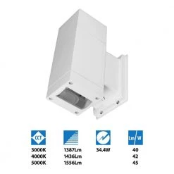 Wholesale 🤩 Dorado 90-Watt Equivalent Integrated LED White Outdoor Cylinder Wall Pack Light with Up/Down Fan Distribution, 3000K by NICOR ✨ -NICOR Sales Store white nicor wall pack lights owcf4n1036mv30wh 1d 1000