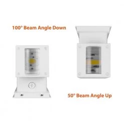 Wholesale 🤩 Dorado 90-Watt Equivalent Integrated LED White Outdoor Cylinder Wall Pack Light with Up/Down Fan Distribution, 3000K by NICOR ✨ -NICOR Sales Store white nicor wall pack lights owcf4n1036mv30wh 40 1000