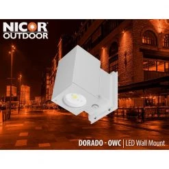 Coupon ❤️ Dorado 125-Watt Equivalent Square Integrated LED White Outdo or Cylinder Wall Pack Light, 4000K by NICOR 🔥 -NICOR Sales Store white nicor wall pack lights owcq4d1022mv40wh 1d 1000