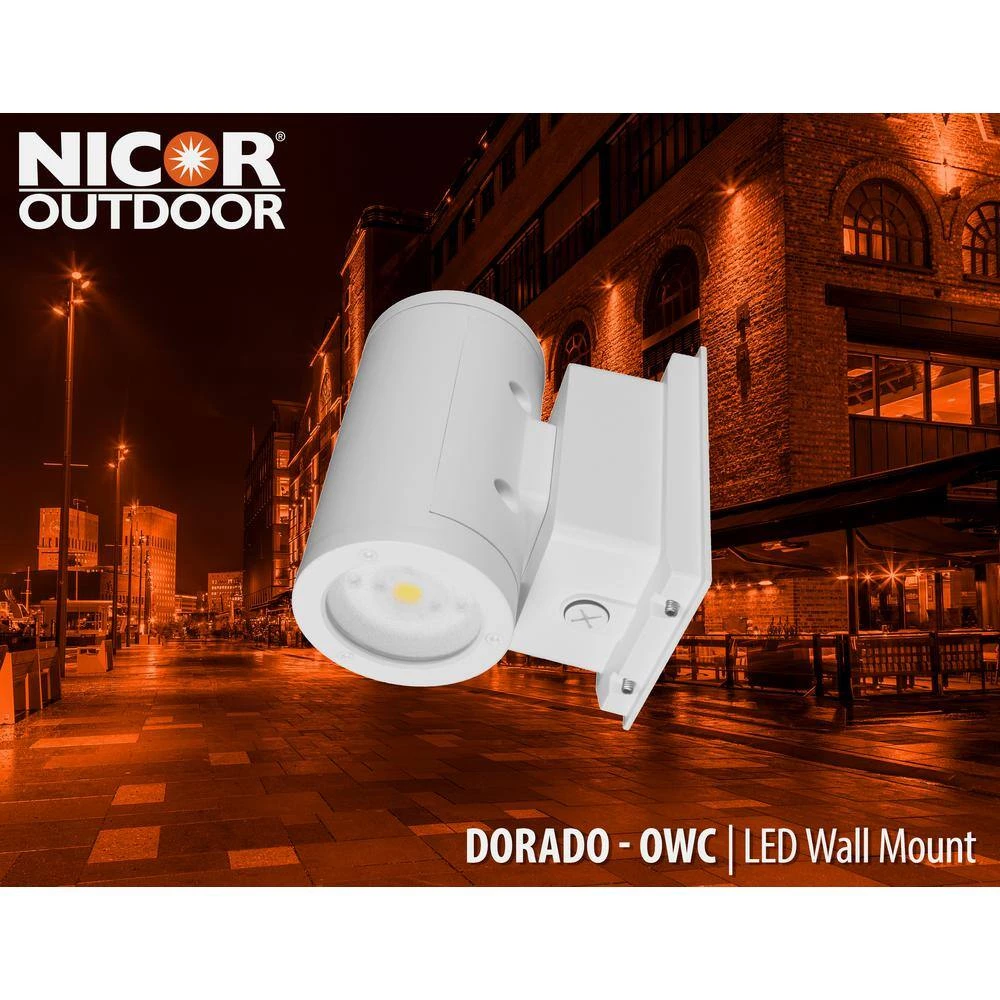 Flash Sale ✔️ Dorado 200-Watt Equivalent Round Integrated LED White Outdo or Cylinder Up/Down Wall Pack Light, 3000K by NICOR 💯 7 Flash Sale ✔️ Dorado 200-Watt Equivalent Round Integrated LED White Outdo or Cylinder Up/Down Wall Pack Light, 3000K by NICOR 💯 - Image 5