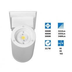 Discount 🔔 Dorado 200-Watt Equivalent Round Integrated LED White Outdo or Cylinder Up/Down Wall Pack Light, 5000K by NICOR 💯 -NICOR Sales Store white nicor wall pack lights owcr4u1035mv50wh 40 1000