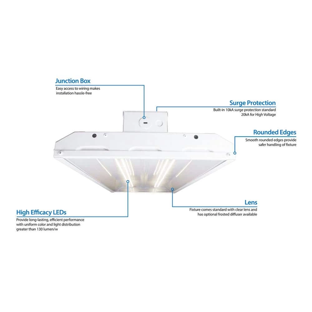 Hot Sale ๐ฅ 2 ft. 600-Watt Equivalent Integrated LED White High Bay Light 4000K by NICOR ๐ 6 Hot Sale ๐ฅ 2 ft. 600-Watt Equivalent Integrated LED White High Bay Light 4000K by NICOR ๐ - Image 4